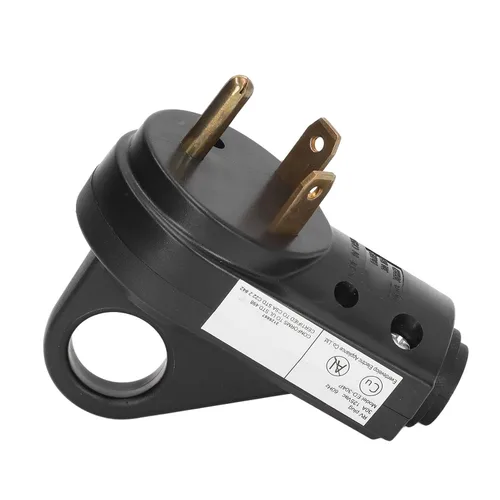 Miniatura 7 de Reemplazo macho de enchufe RV 30A, conector eléctrico de 3 clavijas de 125 V con mango de reparación de cable de alimentación para RV latón nailon 1