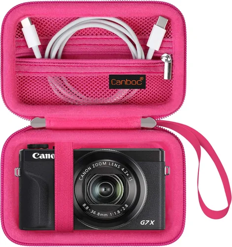 Miniatura 13 de Canboc Funda para cámara Canon PowerShot G7 X Mark III/G7X Mark II Cámara Digital 4K Vlogging, Bolsa para Cámara de Video 4K Point and Shoot, Negro