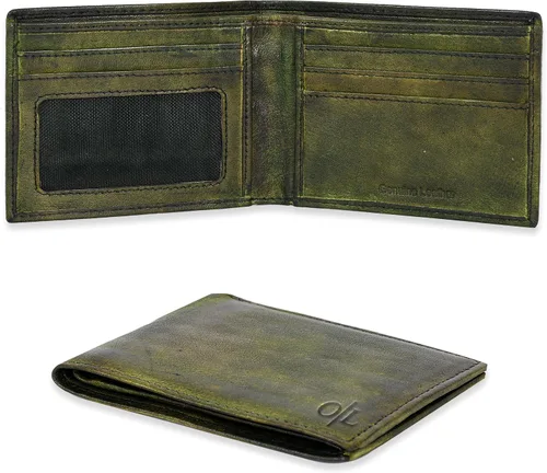 Miniatura 51 de Cartera delgada de cuero para hombre, bloqueo RFID, bolsillo frontal minimalista, delgada y elegante con ventana de identificación, regalo