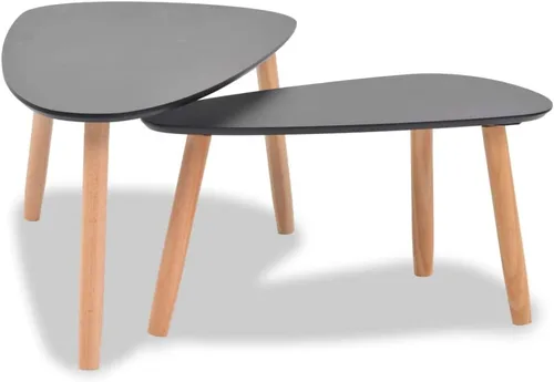 Miniatura 2 de Mesa auxiliar, mesa de centro y escritorio, mesa de centro de madera maciza adecuada para sala de estar, oficina, balcón, sala de estar familiar