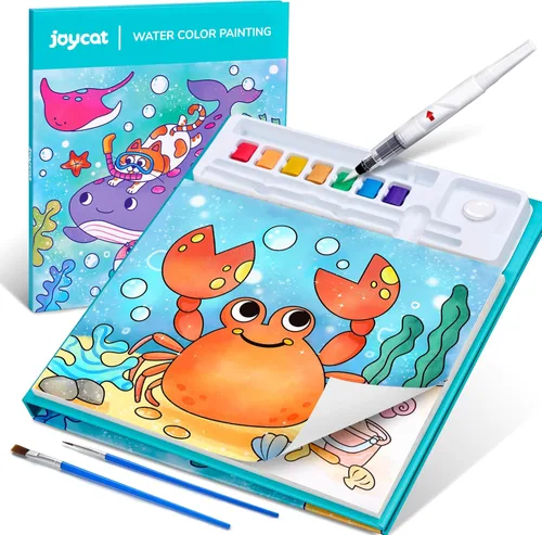 Miniatura 19 de JoyCat Libros de pintura con agua para colorear para niños pequeños, juegos de pintura de acuarela para niños de 3 a 5 4 a 8 años, actividades