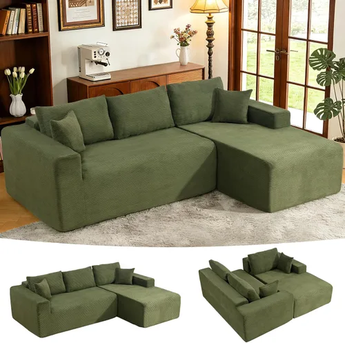Miniatura 10 de Sofá modular Cloud 2026 de 108 pulgadas, sofá modular con asiento profundo, sofá modular con diván en forma de L, sofás modernos para sala de estar