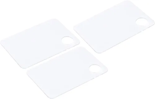 Miniatura 8 de PATIKIL Paleta de pintura acrílica, 2 unidades, bandeja de pintura rectangular, paleta de pintura de 8 x 12 x 0.08 pulgadas con agujero