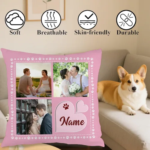 Miniatura 41 de Custom 6 Photo Throw Pillow Cover with Text for Mom, Cozy Cushion Ideal as a Thoughtful Gift for Family Mother’s Day Holidays or Special Occasions 6