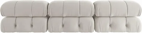 Miniatura 4 de WJShome Sofá modular modular de 103.95 pulgadas, sofá convertible de terciopelo de 3 plazas minimalista para sala de estar, sofá moderno y grande