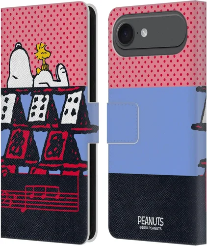 Miniatura 128 de Head Case Designs Funda de piel con licencia oficial de Peanuts Snoopy & Woodstock Balloon Halfs and Laughs para Apple iPhone 7/8/SE 2020 y 2022