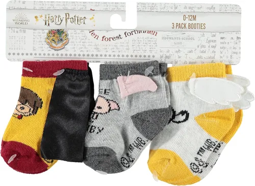 Miniatura 2 de Harry Potter Paquete de 3 calcetines para bebé niño (0-12 meses) - Botines para bebé con capa