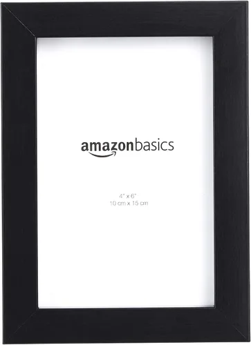 Miniatura 2 de Amazon Basics Marco rectangular para fotos, 6 x 4 pulgadas, paquete de 5, color negro