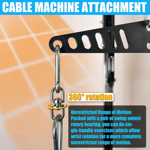Miniatura 5 de Barra de Dominadas LAT de Agarre Múltiple para Gimnasio en Casa, Placa Separadora Accesorios de Dominadas LAT para Sistema de Poleas Máquina