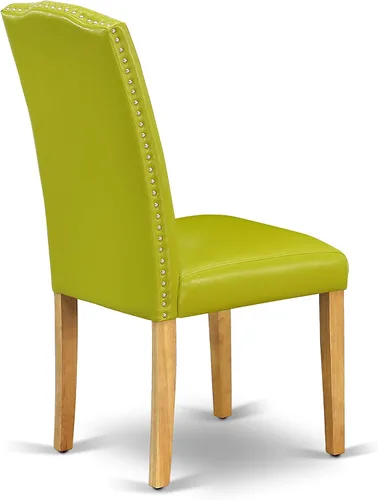 Miniatura 25 de East West Furniture DLEN3-BLK-69 - Juego de muebles de comedor de 3 piezas que contiene una mesa de comedor redonda con gotas y 2 sillas tapizadas