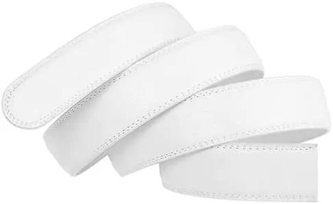 Miniatura 6 de NOOS Cinturones de lujo para hombre de cuero rojo hebilla de cabeza de lobo 138 pulgadas de ancho para vestir de hombre cinturón ajustable casual