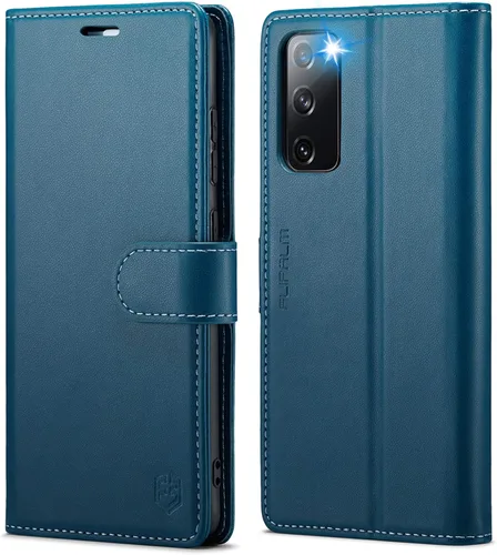 Miniatura 11 de FLIPALM Funda tipo cartera para Samsung Galaxy S20 FE 5G, bloqueo RFID, tarjetero de crédito, de piel sintética, función atril, funda protectora a