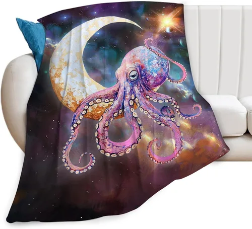 Miniatura 51 de Manta de Polilla Suave y Esponjosa de Vellón Gótico Mariposa Luna Mantas Decorativas Acogedoras y Cálidas de Franela de Felpa Regalos para Niños