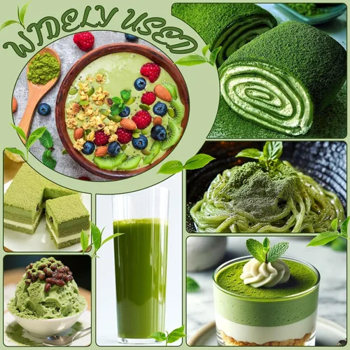 Miniatura 7 de Colorante alimentario verde para té verde matcha, polvo de té verde natural puro de 7.1 onzas, sin azúcar para café con leche, leche, hornear