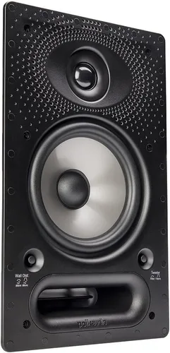 Polk Audio Altavoces empotrados en pared 65-RT (1) Driver de 6.5" – Serie Vanishing Sonido Premium | Power Port y Rejilla Blanca Pintable