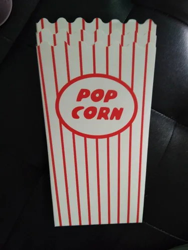 Miniatura 4 de Caja de palomitas de maíz, cajas de cartón a rayas rojas y blancas, cubo para palomitas de maíz, para cine, carnaval, fiesta, circo, rojo y blanco