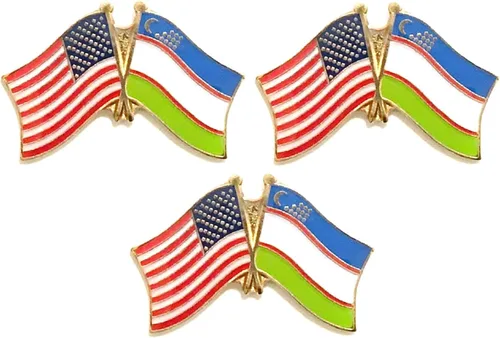 3 Pines de solapa con banderas de Estados Unidos y países internacionales, paquete de 3 pines dobles con diseño de banderas de Estados Unidos y