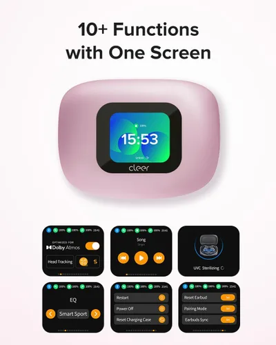 Miniatura 3 de Cleer ARC 3 - Audífonos de oreja abierta – Dolby Audio, Snapdragon Sound auriculares verdaderamente inalámbricos, batería de 50 horas, Bluetooth Rosa