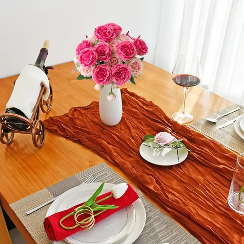Miniatura 6 de ASTRYAS 4 piezas de peonías artificiales rosas de seda, flores de peonía de seda falsas, ramo de peonías artificiales de seda para centro de mesa