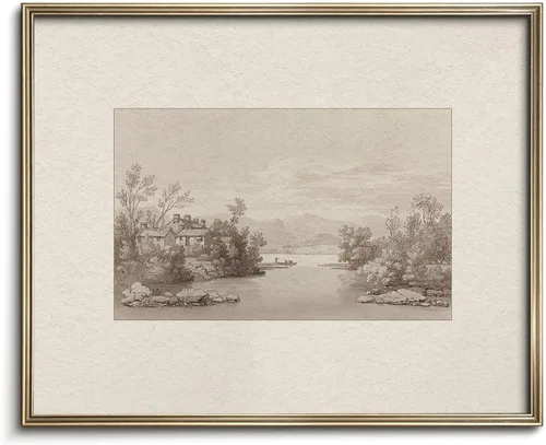 Miniatura 50 de Pintura vintage de paisaje de campo de flores silvestres, arte de pared de paisaje rural de granja, impresión artística de paisaje de jardín