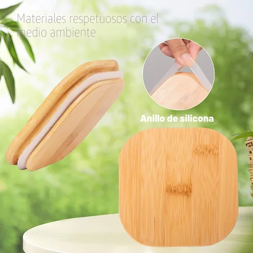 Miniatura 5 de Tarros de vidrio para almacenamiento de alimentos de 37 onzas, juego de 6, recipientes de almacenamiento de vidrio transparente para alimentos