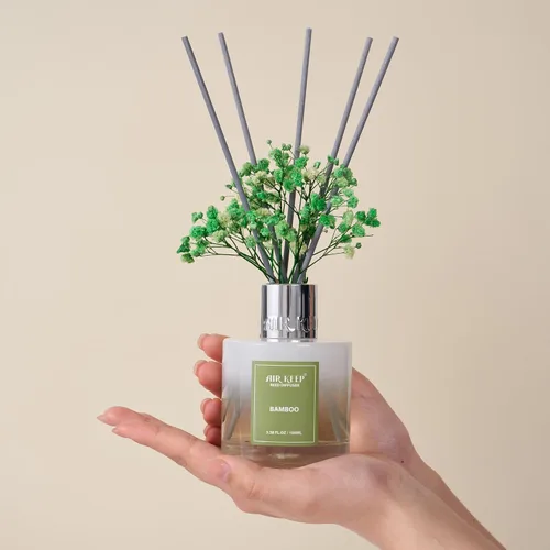 Miniatura 7 de Airkeep Juego de difusor de varillas – 3.38 onzas líquidas (3.4 fl oz), difusor de aroma de bambú para el hogar, incluye 8 varillas difusoras