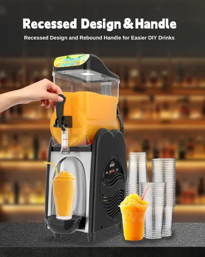 Miniatura 5 de Máquina de granizado para el hogar, 4 galones, máquina de saneamiento ETL individual para bebidas congeladas de Margaritas Slushy, máquina