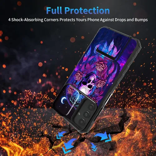 Miniatura 625 de Funda para Samsung Galaxy S22 Ultra 5G, Galaxy S22 Ultra con cubierta de cámara deslizante, funda resistente de doble capa con función atril Black