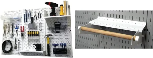 Miniatura 43 de Organizador de herramienta control de pared 30-wrk-400wb estándar panel perforado mesa de trabajo de metal, 30-WRK-400 BB Negro