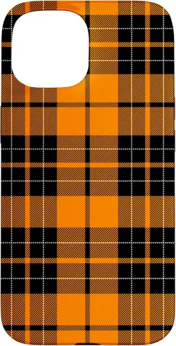 Miniatura 6 de Otoño cuadros naranja y negro patrón patrón caso para iPhone 17