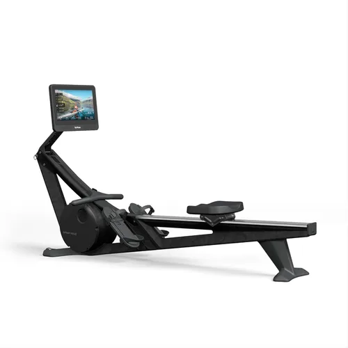 Máquina de remo Hydrow Wave con pantalla táctil HD de 16" y altavoces - Plegable | Entrenamientos en vivo desde casa, se requiere suscripción Negro