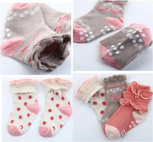 Miniatura 3 de Calcetines de algodón antideslizantes para bebés y niñas pequeñas (0.0 ft-10y)