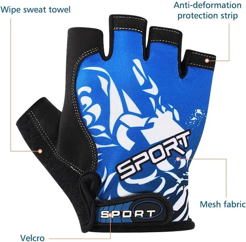 Miniatura 3 de Accmor Guantes de ciclismo para hombres y mujeres, guantes de ciclismo de medio dedo, guantes de bicicleta de carretera MTB, guantes antideslizantes
