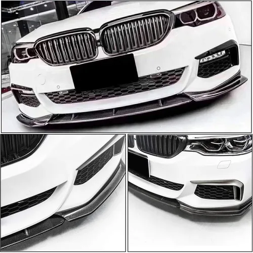 Miniatura 3 de Borde de parachoques delantero de fibra de carbono para BMW Serie 5 G30 G31 M Sport Sedan/Wagon 2017-2019 520i 530i 540i M550i M-tech salida
