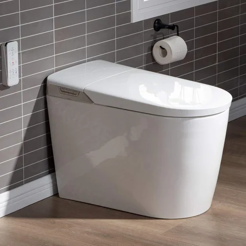 Miniatura 25 de WOODBRIDGE B0960S - Inodoro de descarga automática, apertura y cierre automáticos, inodoro de descarga única de 1.28 GPF con asiento inteligente