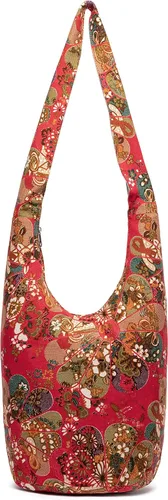 Miniatura 215 de Bolsa de hombro para mujer, de lona en estilo hippie/bohemio para llevar cruzada al hombro, disponible en diferentes colores y estampados