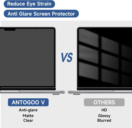 Miniatura 2 de Paquete de 2 protectores de pantalla compatibles con MacBook Air de 15 pulgadas (M2, M3, M4), película antirreflejos mate antiarañazos para Mac Air