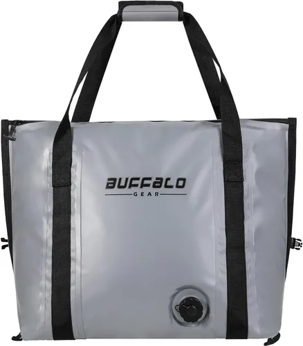 Miniatura 8 de Buffalo Gear Enfriador de pescado aislado – Bolsa de fondo plano impermeable de 27.5 cuartos de galón, 58 cuartos de galón, a prueba de fugas