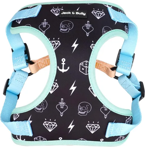 Miniatura 11 de Jack & Bully Arnés para perro, chaleco sin tirones, de neopreno ajustable, suave con malla transpirable, para todo tipo de clima, bulldog francés