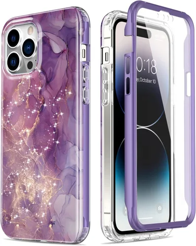 Miniatura 47 de Esdot Funda para iPhone 14 con Protector de Pantalla Integrado, Funda Resistente de Grado Militar con Diseños de Moda para Mujeres y Niñas, Funda
