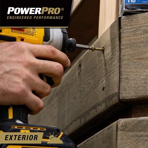 Miniatura 8 de Power Pro Tornillos de madera para exteriores de alta calidad, tornillos de cubierta multiusos #10 x 5 pulgadas para proyectos al aire libre, broca