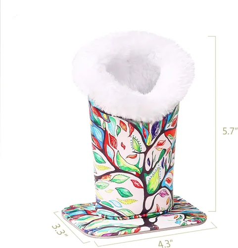 Miniatura 5 de MoKo Eyeglasses Holder, Modern Velvet Plush Lined PU Leather Household Magnetic Protective Anti-Scratch Stand Case