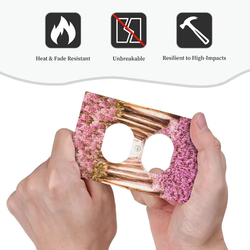 Miniatura 5 de Romántico Árbol de Cerezo Rosa con Flores Bosque Naturaleza Placa de Pared de Interruptor de Receptáculo Dúplex de 1 Vía Jumbo Cubiertas de Toma