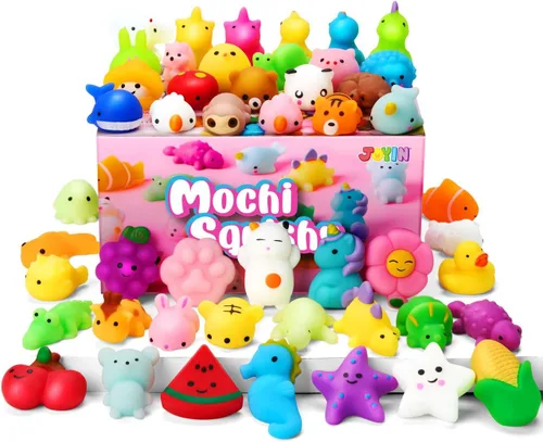 JOYIN Mochi - Juego de juguetes squishy, paquete aleatorio de 25 mini squishy mochi, recuerdos de fiesta para niños, juguetes kawaii para aliviar el