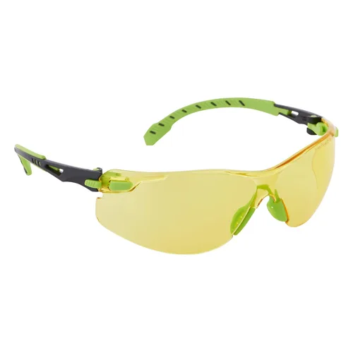 Miniatura 16 de 3M Gafas de seguridad, Solus 1000, S1201SGAF, ANSI Z87, lente antivaho Scotchgard, marco verde/negro, media montura, varillas acolchadas, puente
