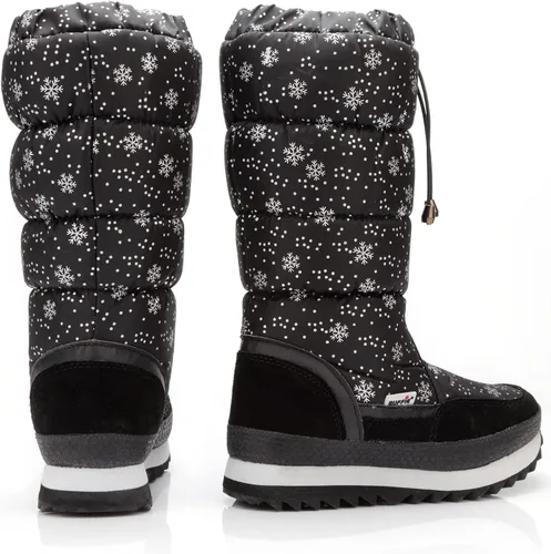 Miniatura 3 de DADAWEN - Botas de nieve para mujer, impermeables, con forro de piel