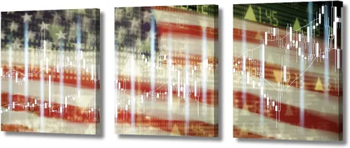 Miniatura 20 de Arte de pared de Crisis in USA para sala de estar, bandera de Estados Unidos, decoración del hogar, gráficos de otoño en Estados Unidos de América