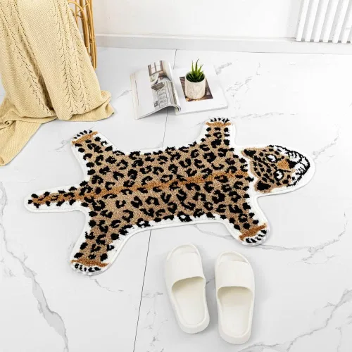 Miniatura 18 de ZSCYD-yingda1992 Alfombra de baño con forma de vaca lechera, animales en forma de caja de leche, antideslizante, bonita alfombra de baño