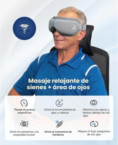 Miniatura 4 de BOB AND BRAD - Masajeador de ojos con calor y enfriamiento, máscara ocular EyeOasis 2 para migrañas, apta para FSA/HSA, masajeador facial térmico