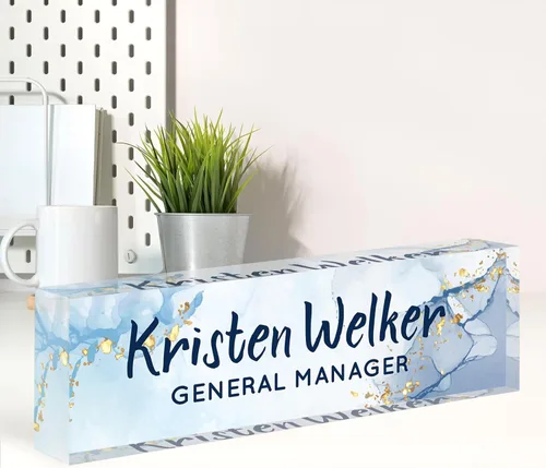 Miniatura 46 de Placa de nombre personalizada para escritorio, placa de nombre de escritorio personalizada, decoración de oficina para mujeres y hombres, accesorios
